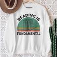 Reading Is Fundamental For Teacher Nerdy Book Lover Sweatshirt Gifts for Old Women