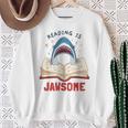 Reading Is Jawsome Bookworm Shark Book Lover For Kids Sweatshirt Gifts for Old Women