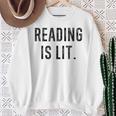 Reading Is Lit English Teacher Book Lovers Sweatshirt Gifts for Old Women Reading Is Lit English Teacher Book Lovers Sweatshirt Gifts for Old Women