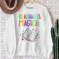 Reading Is Magical I Love To Read Book Lovers Teacher Sweatshirt Gifts for Old Women