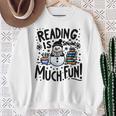 Reading Is Snow Much Fun Winter Bookworm Loves Reading Book Sweatshirt Gifts for Old Women