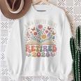 Retired 2026 A New Chapter Begins Floral Book Sweatshirt Gifts for Old Women