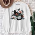 Retro Cute Cat Floral Book Librarian Vintage Floral Cat Book Sweatshirt Gifts for Old Women Retro Cute Cat Floral Book Librarian Vintage Floral Cat Book Sweatshirt Gifts for Old Women