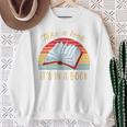 Retro Rainbow Smart Book Lover Reader Vintage Bookworm Women Sweatshirt Gifts for Old Women