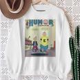 Retro Vintage Distressed Comic Book Humor Original Print Sweatshirt Gifts for Old Women