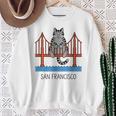 San Francisco Cat Golden Gate Bridge Book Lover Sweatshirt Gifts for Old Women