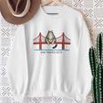 San Franciscos Cat Golden Gates Bridge Cat Reading Books Premium Tri-Blend Sweatshirt Gifts for Old Women