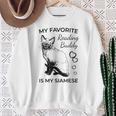 Siamese Cat Reading And Books Sweatshirt Gifts for Old Women Siamese Cat Reading And Books Sweatshirt Gifts for Old Women