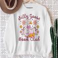Silly Goose Book Club Reading Girl Sweatshirt Gifts for Old Women