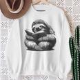 Sleepy Sloth Reading Book Cute Vintage Animal Graphic Sweatshirt Gifts for Old Women Sleepy Sloth Reading Book Cute Vintage Animal Graphic Sweatshirt Gifts for Old Women