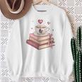 Smells Like She's Reading Smut Again Smutty Books And Coffee Premium Tri-Blend Sweatshirt Gifts for Old Women
