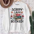 Sorry i Am Booked Book Lover Premium Tri-Blend Sweatshirt Gifts for Old Women