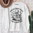 Spread Those Pages Like A Good Girl Skeleton Floral Book Sweatshirt Gifts for Old Women Spread Those Pages Like A Good Girl Skeleton Floral Book Sweatshirt Gifts for Old Women