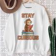 Stay Curious Monkey Reading Kids Book Lover Jungle Animal Sweatshirt Gifts for Old Women Stay Curious Monkey Reading Kids Book Lover Jungle Animal Sweatshirt Gifts for Old Women