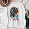 History Education Is Freedom Books Black History Sweatshirt Gifts for Old Women History Education Is Freedom Books Black History Sweatshirt Gifts for Old Women