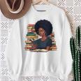 History Month Afro Women Girls Book Lover Librarian Premium Tri-Blend Sweatshirt Gifts for Old Women