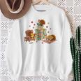 Turkey Reading Books Fall Librarian Book Lover Teacher Kids Sweatshirt Gifts for Old Women