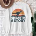 Unearth A Story Dinosaur Reader Book Lover 2026 Sweatshirt Gifts for Old Women