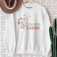 Unearth a Story Summer Reading 2026 Dandelion Books Readers Premium Tri-Blend Sweatshirt Gifts for Old Women