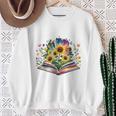 Unearth A Story Summer Reading 2026 Flower Butterfly Book Premium Tri-Blend Sweatshirt Gifts for Old Women Unearth A Story Summer Reading 2026 Flower Butterfly Book Premium Tri-Blend Sweatshirt Gifts for Old Women