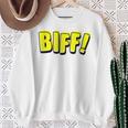 Vintage Comic Book Style Sound Effect Biff Sweatshirt Gifts for Old Women Vintage Comic Book Style Sound Effect Biff Sweatshirt Gifts for Old Women