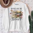 Vintage Floral Books Are My Therapy Book Lover Reading Sweatshirt Gifts for Old Women Vintage Floral Books Are My Therapy Book Lover Reading Sweatshirt Gifts for Old Women