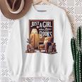 Vintage Just A Girl Who Loves Books Retro Bookworm Reader Sweatshirt Gifts for Old Women