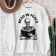 Whimsigoth Skeleton Reading A Book Dark Gothic Aesthetic Sweatshirt Gifts for Old Women Whimsigoth Skeleton Reading A Book Dark Gothic Aesthetic Sweatshirt Gifts for Old Women