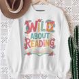 Wild About Reading Book Reading Library Writer Premium Tri-Blend Sweatshirt Gifts for Old Women