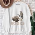 Wild About Reading Owl Wild About Books Librarian Girls Boys Premium Tri-Blend Sweatshirt Gifts for Old Women