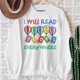 I Will Read Books Everywhere Across America Child Readers Sweatshirt Gifts for Old Women I Will Read Books Everywhere Across America Child Readers Sweatshirt Gifts for Old Women