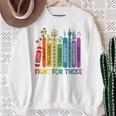 Women Book Flower Fight For Those Without Your Privilege Sweatshirt Gifts for Old Women