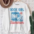 Women Retro Book Girl Summer Bookish Vacation Reader Sweatshirt Gifts for Old Women