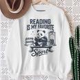 Women's Book Lover Bookish Panda Reading Is My Favorite Sport Sweatshirt Gifts for Old Women Women's Book Lover Bookish Panda Reading Is My Favorite Sport Sweatshirt Gifts for Old Women