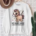 Women's My Hobby Horse Joins Every Book Quest Reading Lover Sweatshirt Gifts for Old Women Women's My Hobby Horse Joins Every Book Quest Reading Lover Sweatshirt Gifts for Old Women