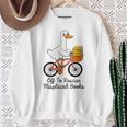Women's Librarian Goose Book Lover Humor Reading Goose Sweatshirt Gifts for Old Women