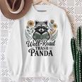 Women's Well Read Trash Panda Book Lover Raccoon Sweatshirt Gifts for Old Women