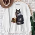 Women's Smokey Maine Coon Cat Book Lover Sweatshirt Gifts for Old Women Women's Smokey Maine Coon Cat Book Lover Sweatshirt Gifts for Old Women