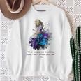 Women's Vintage Book Quote It’s No Use Going Back To Yesterday Sweatshirt Gifts for Old Women