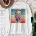 Worm Cozy Reading Books Plants Lamp Relaxation Nature Animal Sweatshirt Gifts for Old Women