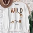 Zoo Animals Wild About Reading Books Reader Lover Librarian Premium Tri-Blend Sweatshirt Gifts for Old Women
