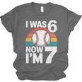 I Was 6 Now Im 7 Baseball Birthday Age 7 Unisex Jersey T-Shirt