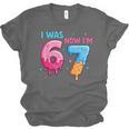 I Was 6 Now I'm 7 Meme Six Seven Baseball 7th Birthday Unisex Jersey T-Shirt