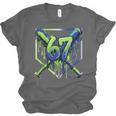 67 Baseball Drip Effect Urban Tee Style 6-7 Meme Graphic Unisex Jersey T-Shirt