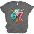 67 Baseball Ice Cream Drip Kids Unisex Jersey T-Shirt