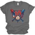 Baseball 10 Year Old Splash Drip 10th Birthday Boy Number 10 Unisex Jersey T-Shirt Baseball 10 Year Old Splash Drip 10th Birthday Boy Number 10 Unisex Jersey T-Shirt