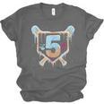 Baseball 5 Year Old Ice Cream Drip 5th Birthday Boy Number 5 Unisex Jersey T-Shirt Baseball 5 Year Old Ice Cream Drip 5th Birthday Boy Number 5 Unisex Jersey T-Shirt