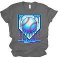 Baseball Drip Ice Cream Blue Glow Melt Ball Graphic Unisex Jersey T-Shirt Baseball Drip Ice Cream Blue Glow Melt Ball Graphic Unisex Jersey T-Shirt