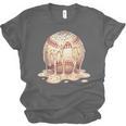Baseball Drip Ice Cream Melting Illustration Unisex Jersey T-Shirt Baseball Drip Ice Cream Melting Illustration Unisex Jersey T-Shirt