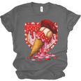 Baseball Heart Valentine Baseball Ice Cream Drip Boys Girls Unisex Jersey T-Shirt